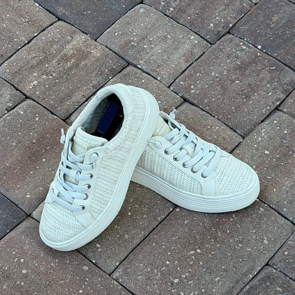 Roxy Women's Sheilahh 2.0 Platform Sneaker Natural Size 7 M